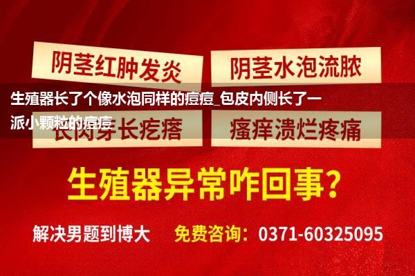 生殖器长了个像水泡同样的痘痘_包皮内侧长了一派小颗粒的痘痘